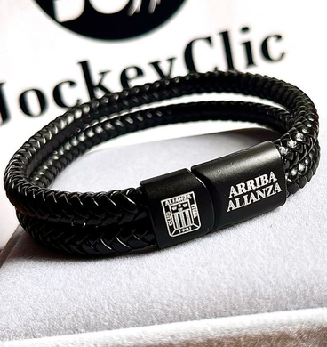 Doble Pulsera Cuero de Alianza Lima