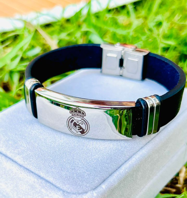 Pulsera Cuero Real Madrid para Hombre